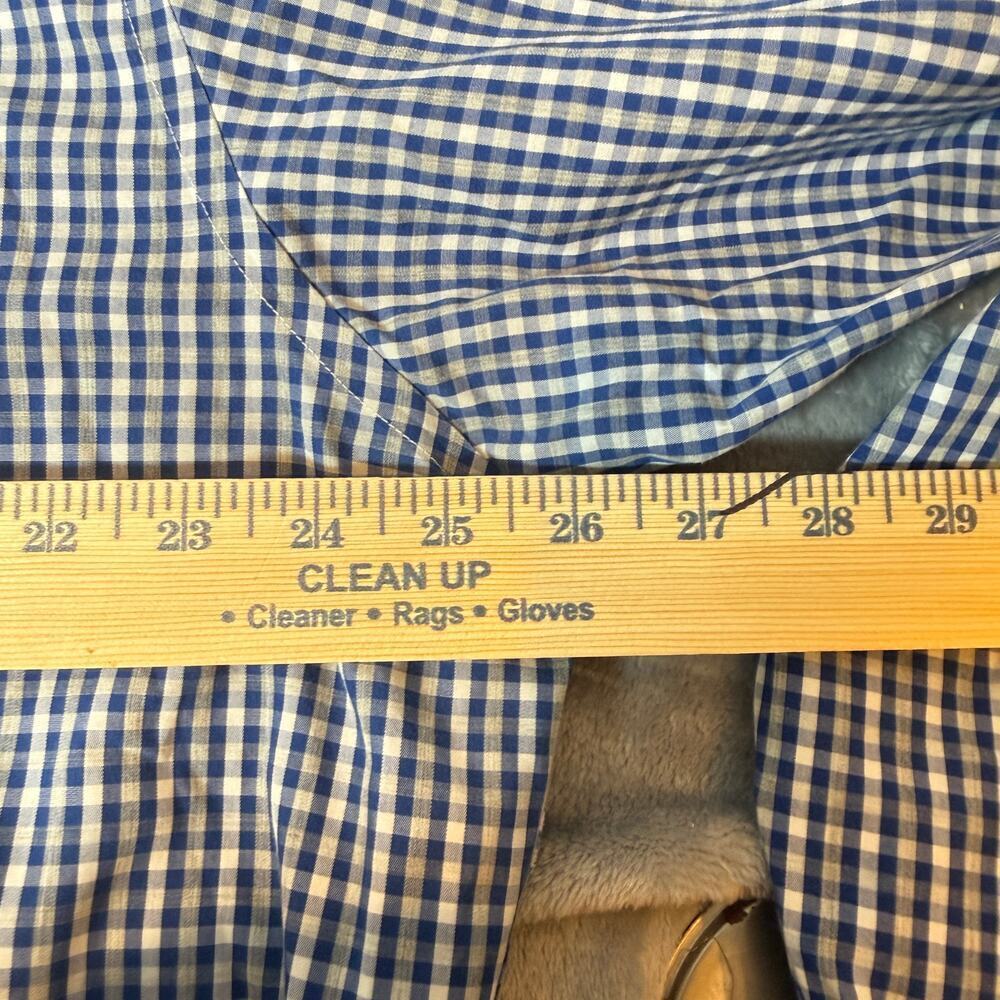 Brooks Brothers Regent XXL Blue Gingham Check Button Down Shirt Mens - Picture 4 of 6